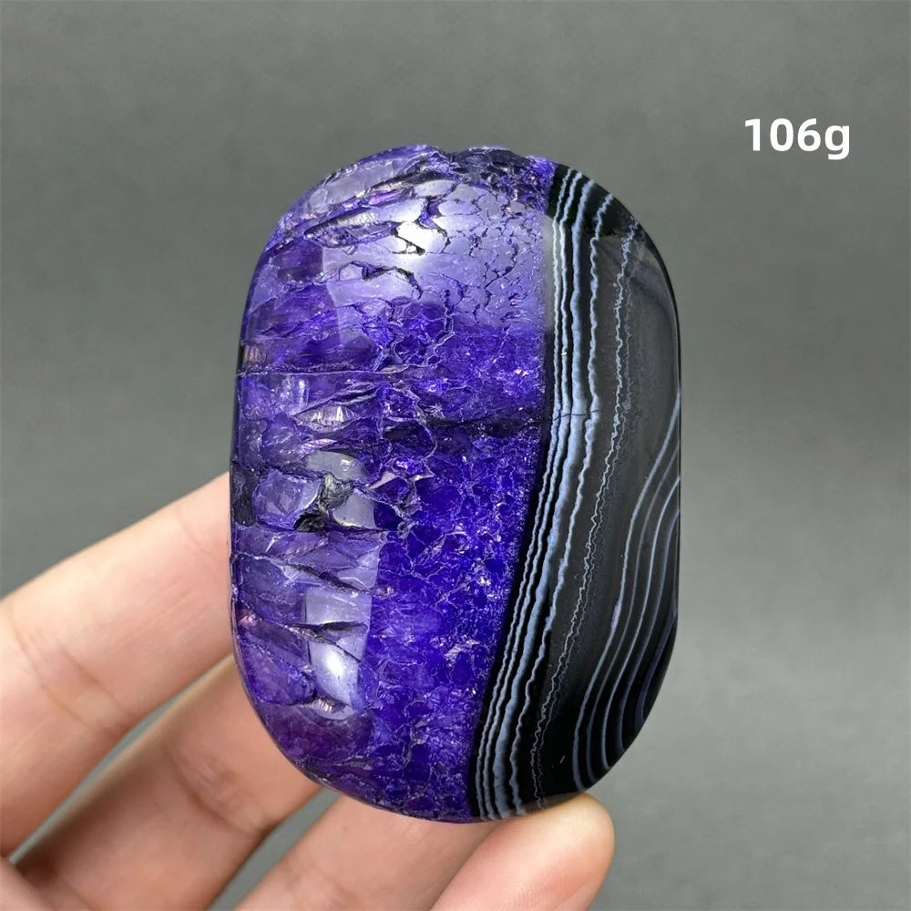 Natürlicher Edelstein Achat Kristall Palm Spielen Mineral Quarz Reiki Heilung Energie Spirituelle Meditation Home Decor Geschenk