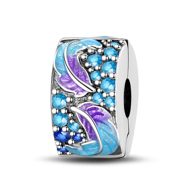 Charms aus 925er Silber, Schmetterling, Libelle, Blumen, Sterne, Mond, Teufelsauge, Abstandsperlen, passend für Qikaola 925 Original-Armbänder, DIY-Schmuck