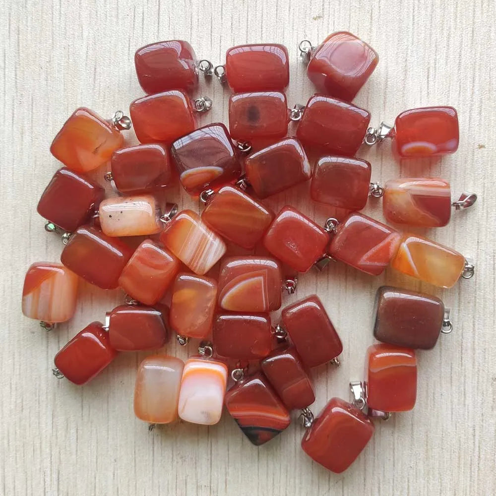 Großhandel 50 teile/los 2025 heißer verkauf trendy Verschiedene Naturstein Gemischt Unregelmäßige form anhänger charms schmuck