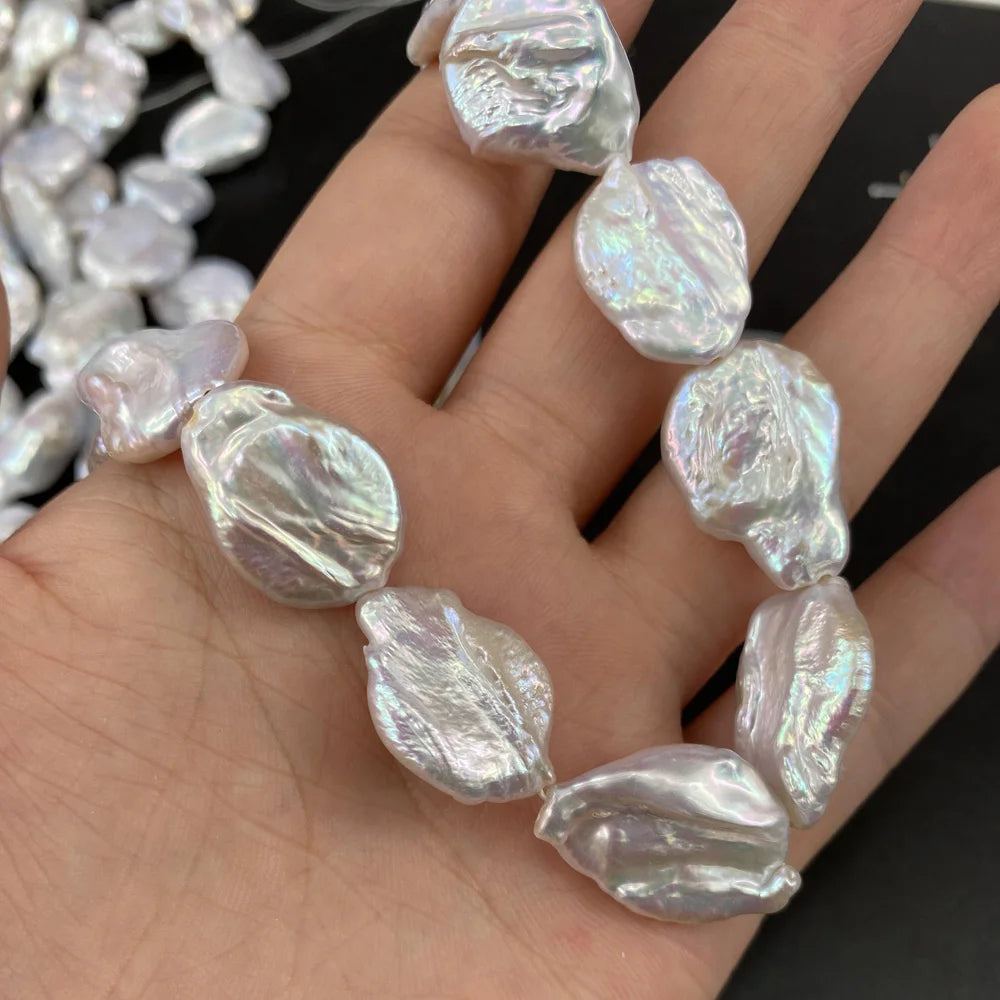 Natürliche Süßwasser perle große geformte Perle lose Abstands perlen für Schmuck machen DIY Halskette Armband Ohrringe Zubehör