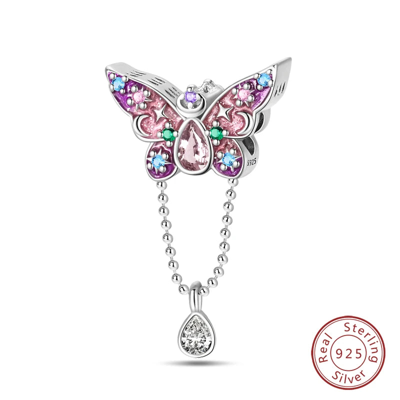 Passend für Qikaola 925 Original-Armbänder, blauer Zirkon, Eule, leuchtende Meeresschildkröte, Oktopus, 925er Silber, Charms, Perlen, DIY, Geburtstag, Schmuck, Geschenk
