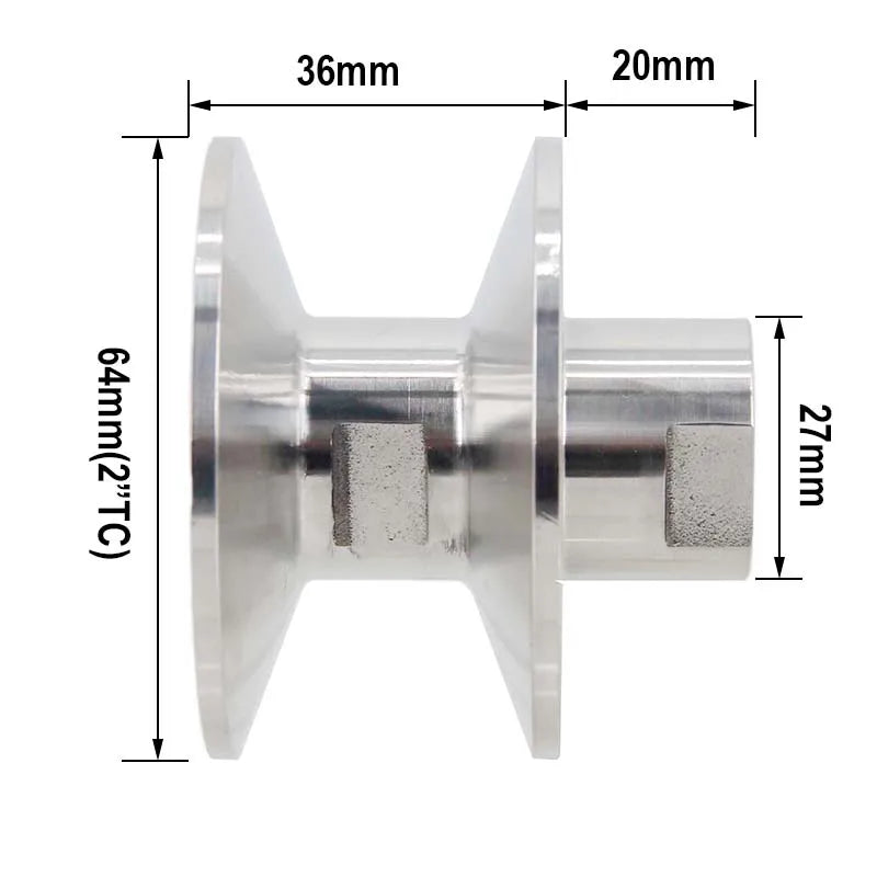 2-Zoll-Tri-Clamp x 1/2" BSP (NPT) Adapter Edelstahl 304 Homebrew Clover Fitting, Brewer Hardware