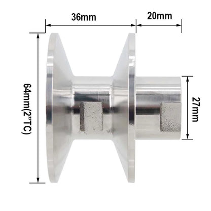 2-Zoll-Tri-Clamp x 1/2" BSP (NPT) Adapter Edelstahl 304 Homebrew Clover Fitting, Brewer Hardware