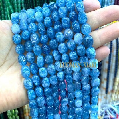 Natürliche Stein 8x12MM Unregelmäßige Raw Grün Taiwan Jade Jaspis Lose Spacer Perlen für Schmuck Machen Diy Armband zubehör 15''