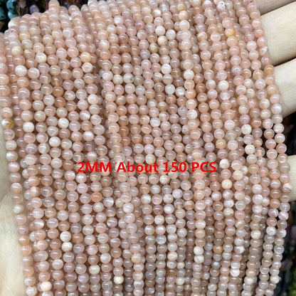 Natürliche Sonnenstein Edelsteine Unregelmäßige Facettierte Rondelle Runde Lose Spacer Perlen Für Schmuck Machen DIY Armband Halskette Zubehör