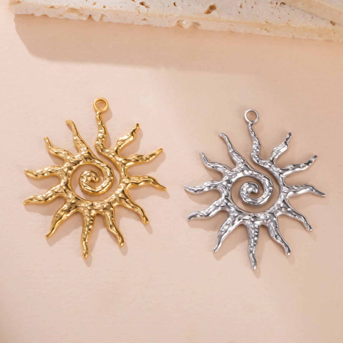 Teamer 3 teile/los Sonne Muster Charms Edelstahl Für Halskette Herstellung Von Schmuck Vintage Zubehör Gott Amulett Geschenk Neue 2026