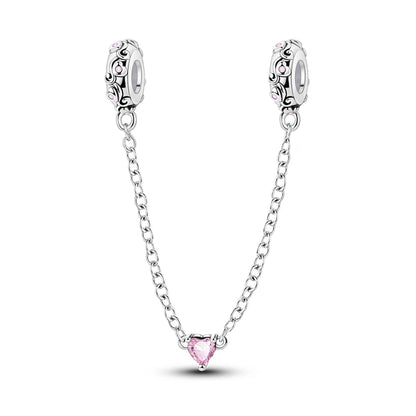 Rosa Charms aus 925er-Sterlingsilber, Perlen, Schmetterling, Parfümflasche, Krone, herzförmiger Zirkon, Charms für Frauen, feiner DIY-Schmuck, Geschenke