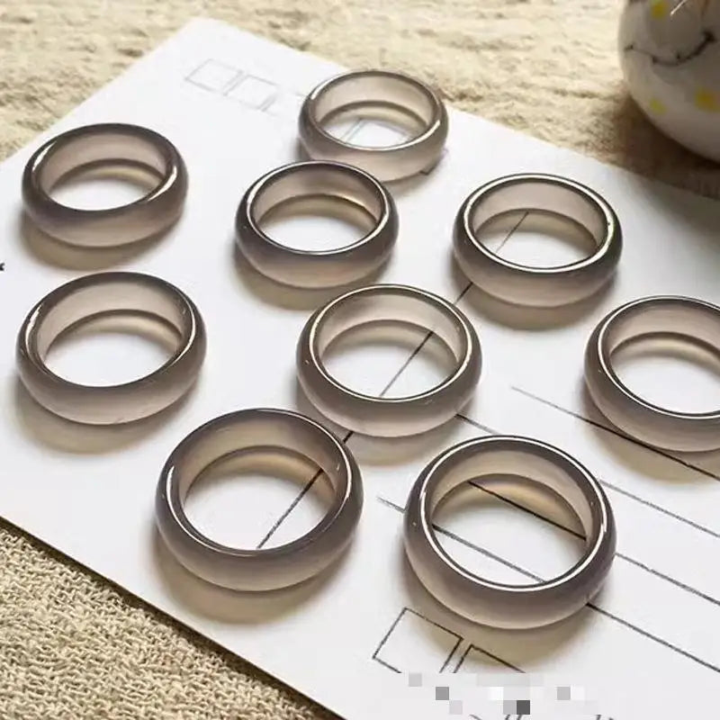 Natürliche Achat Ringe Frauen Edlen Schmuck Zubehör Echte Brasilianische Achat Stein Bunte Ring Für Freundin Mutter Geschenke
