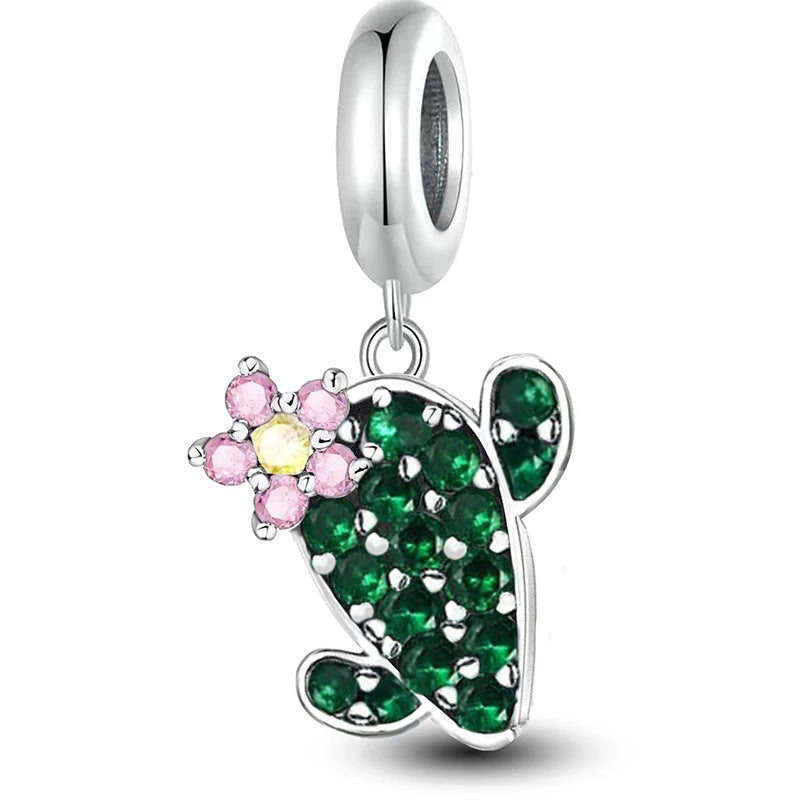 925 Sterling Silber Mode-Sonnenblumen-Charms, Pflanzenanhänger, DIY-Armband- und Halskettenherstellung, hochwertiges Schmuckgeschenk