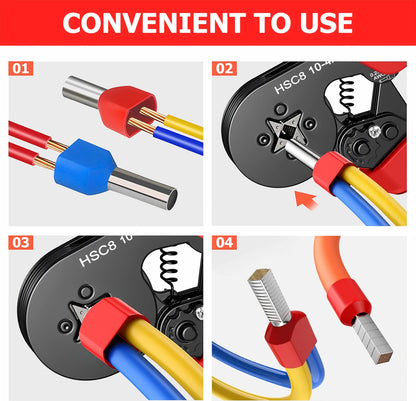 Isolierte Anschlussklemmen für elektrische Rohre, VE-Röhren-Crimpklemmen, Drahtkabelverbinder, Aderendhülsen, Anschlussklemmen-Set