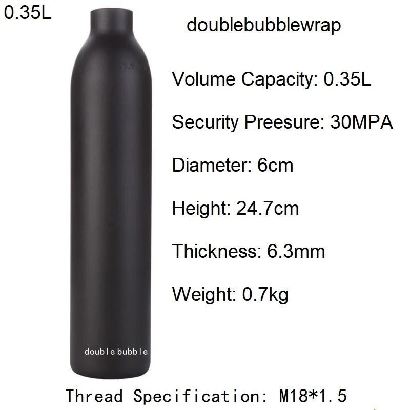 0,22 L-0,5 L Aluminium Flasche Tank 4500 PSI Tank Zylinder Tauchen Aquarium Pflanze CO2 Tank Tauch Sauerstoff Tank gewinde M18 * 1,5