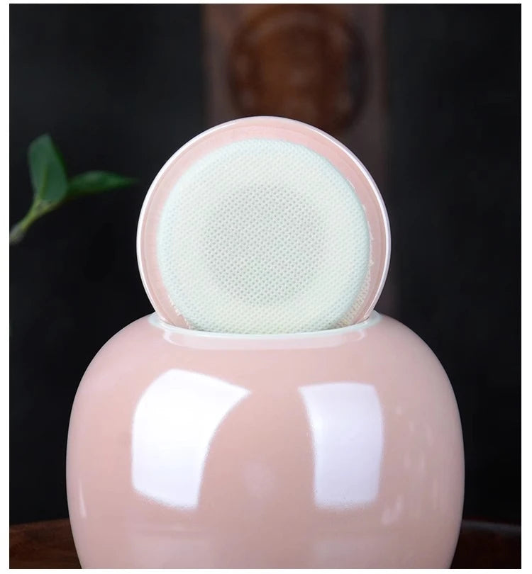 1 Piece Pink Ceramic Urn with Claw Print for Ashes, Small Cat and Dog Ceramic Ash Storage Jar, Pink Pet Hair Jar, Pet Funeral Supplies