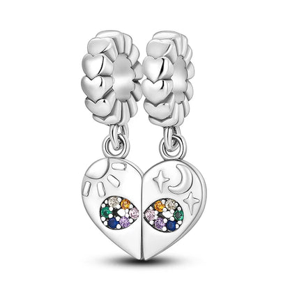 Charms aus 925er-Sterlingsilber, romantische Herz-Serie, Perlen, passend für Qikaola 925 Original-Armbänder, DIY-Schmuck zum Muttertag, Geschenke