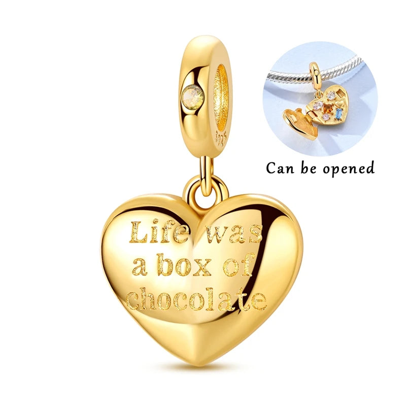 Gelber Sonnenblumen-Charm aus 925er Silber, Original-Zirkon, Kolibri, Einhorn-Charms, passend für Armbänder, DIY-Schmuck für Frauen, Hochzeitsgeschenk