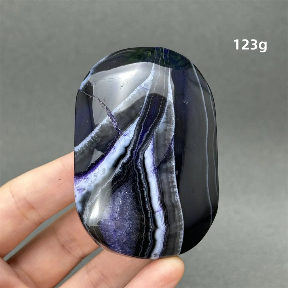 Natürlicher Edelstein Achat Kristall Palm Spielen Mineral Quarz Reiki Heilung Energie Spirituelle Meditation Home Decor Geschenk