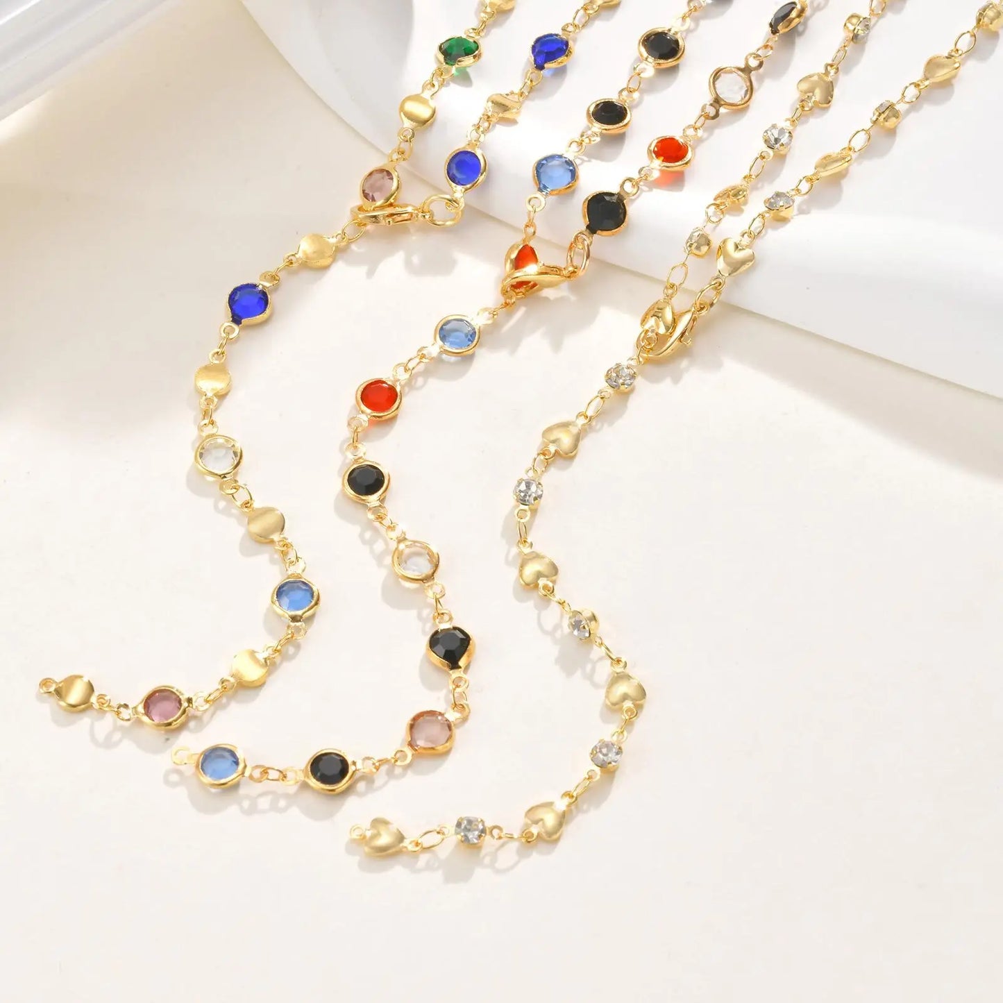 Lange Y-förmige Halskette, mehrfarbige Steinperlenkette Y2K-Halskette für Frauen, handgefertigter Boho-Sommerschmuck