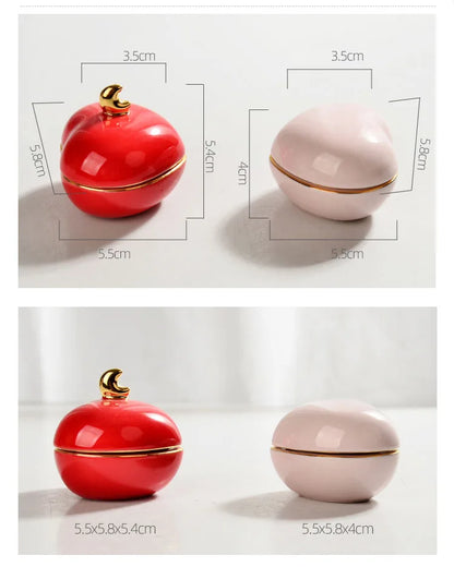 Love Pet Urn, Ceramic, Cat, Dog, Memorial Casket, Funeral Supplies, 13 ml Capacity, Red, Pink, Sealed, Multi-Purpose