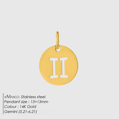 eManco Edelstahl-Skelett mit 12 Sternzeichen, Charm, DIY, Damenmode, Halskette, Schmuck, Zubehör, Herstellung, 48 Stunden Versand