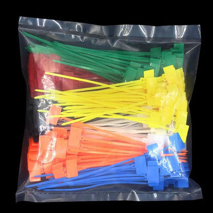 100 stücke Kunststoffs ch laufen binder Markierungen Kabel einfach markieren Nylon Kabelbinder Tag Etiketten Tag selbstsicher nde Kabelbinder