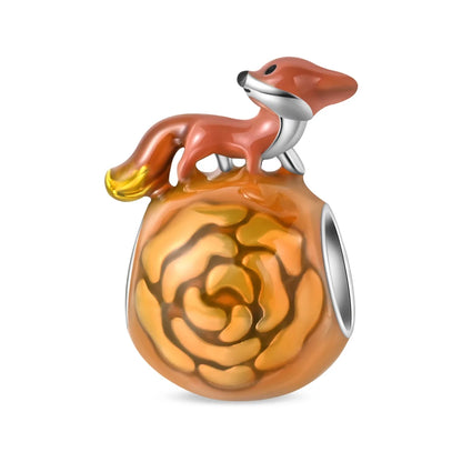 Kürbishaus-Perlen und Kuchen-Donut-Herzform aus 925er-Sterlingsilber, dreifach baumelnder Charm, passend für Armbänder, goldene orangefarbene Anhänger-Geschenke