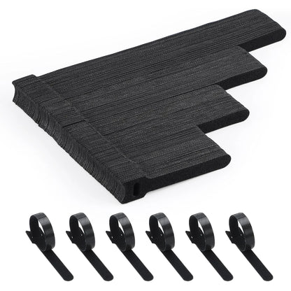150 Stück Kabelbinder, 4+6+8+10 Zoll Kabelbinder für Kabelmanagement, verstellbare Befestigung, vielseitig einsetzbarer, wiederverwendbarer Klettverschluss