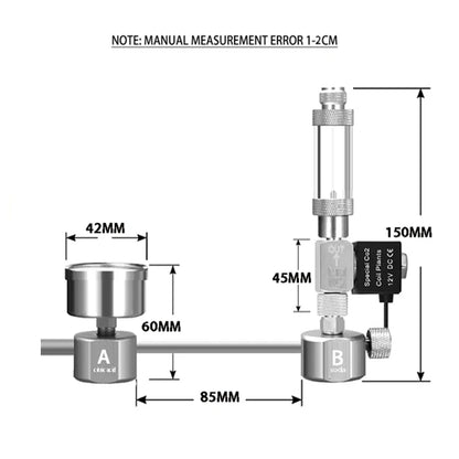 ZRDR Aquarium DIY CO2-Generatorsystem-Kit CO2-Generator, Blasenzähler-Diffusor mit Magnetventil, für / Wasserpflanzenwachstum