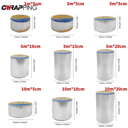 Super klebriges Butylkautschukband aus Aluminiumfolie, hohe Temperaturbeständigkeit, wasserdichtes Reparaturband für Dachrohre, Risse, Kanal, Stoppen von Leck