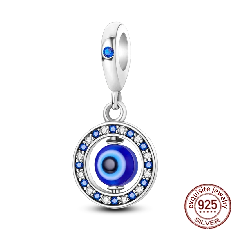 Heißer Verkauf 925 Silber Farbe Evil Eye Charm Dämon Auge Perle Für Original Armband & Armreif DIY Machen Mode Schmuck geschenk