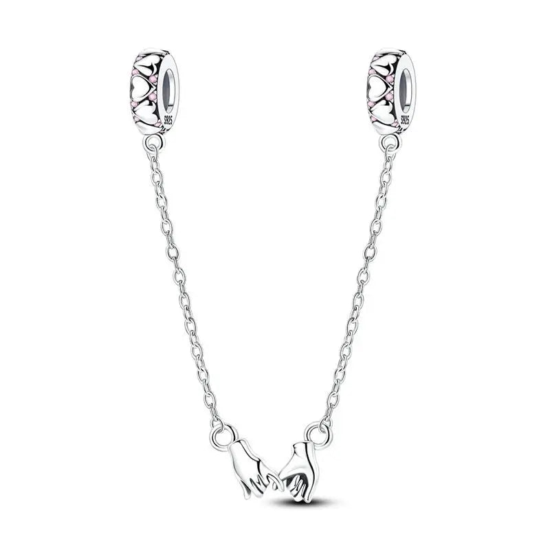 Lucky Clover Clip Charms 925 Sterling Silber Original Black Cat Stopper Clamp Silikon Spacer Charm für DIY Schmuck Armband