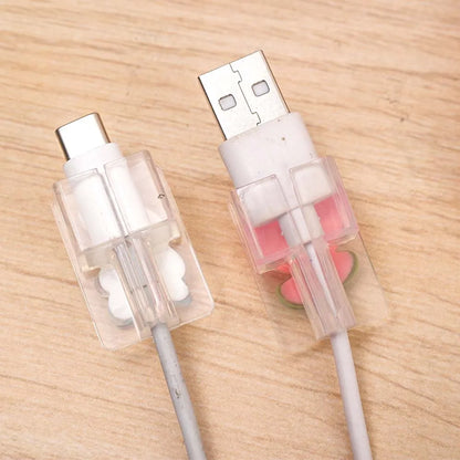 Cartoon Nette Kabel Wickler Für Samsung Xiaomi Huawei Android Handys Tablet Ladegerät Datenkabel Organizer Kunststoff Schutz Abdeckung