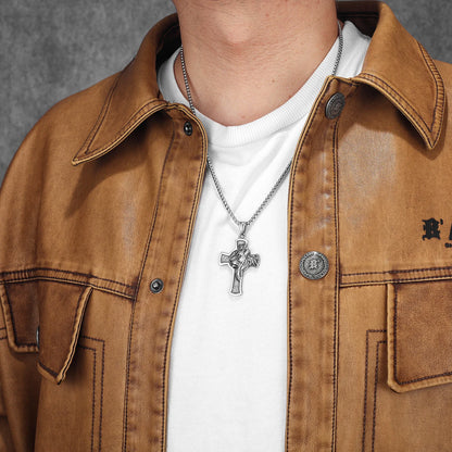 König der Löwen Kreuz Männer Halsketten Edelstahl Einfache Anhänger Kette Frauen Mode Schmuck Punk Neue In Zubehör Geschenke Großhandel