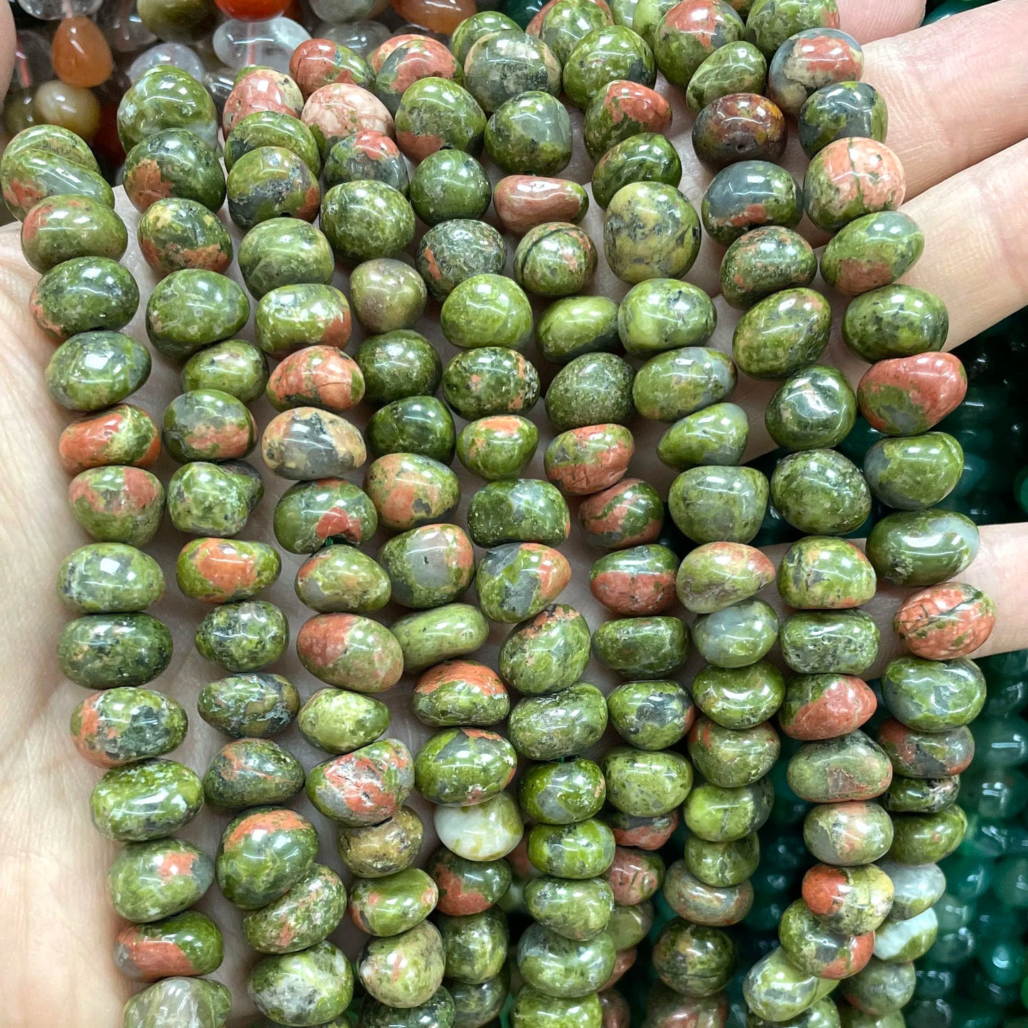 10-12mm Naturstein Rosenquarz Kristall Turmalin Achate Jade lose Abstand halter für Schmuck herstellung DIY Armband Halskette Materialien
