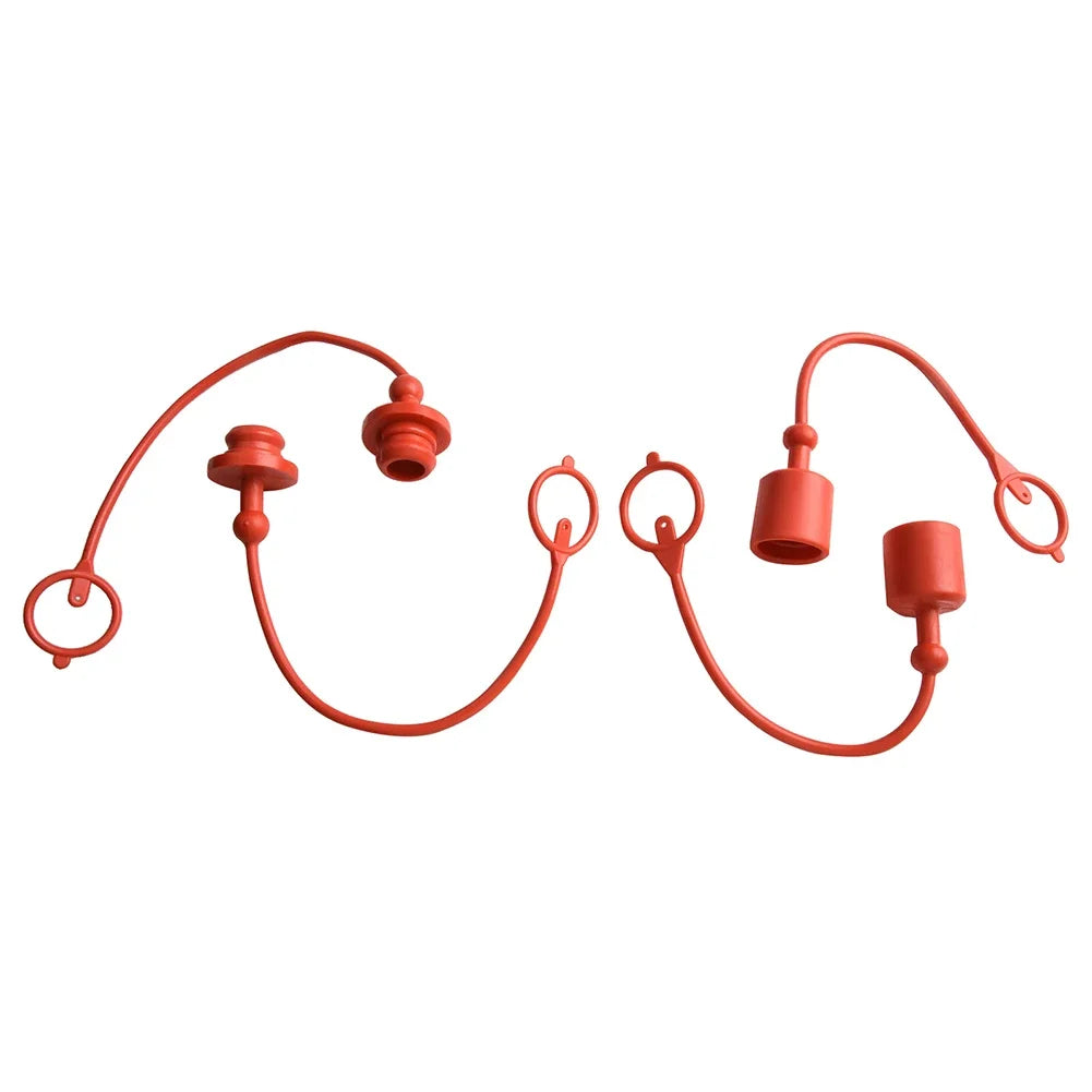 Staubkappen-Set für hydraulische Kupplung, 4, robuste rote Gummiabdeckungen zur Abschirmung der ISO7241-A-Serie von externen Verunreinigungen