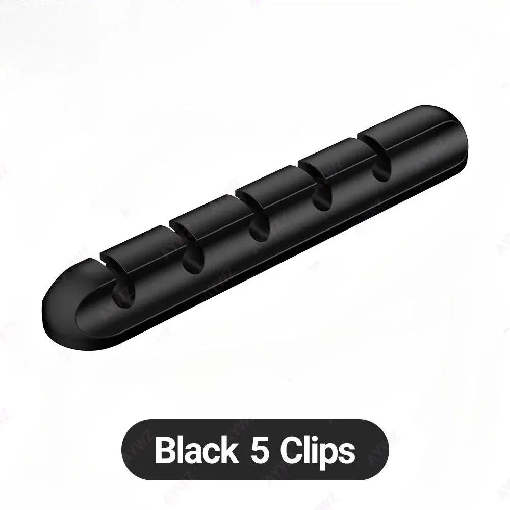 Großhandel Clips Kabelhalter für MouseHeadphone Kabel Organizer Kabel Organizer Silikon USB Kabel Wickler Desktop Tidy Management