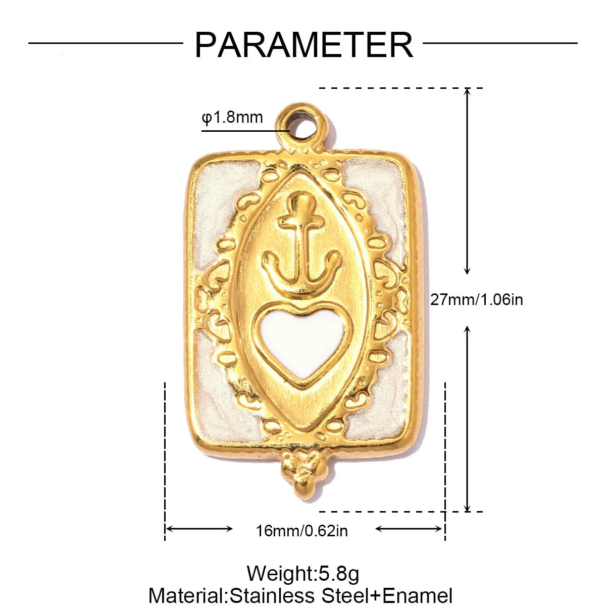 3 Stück/Set Modische Edelstahl Rosen-Blumen DIY Ohrring-Anhänger Herzförmige Halsketten-Anhänger Damen Böser-Blick-Schmuck Großhandel