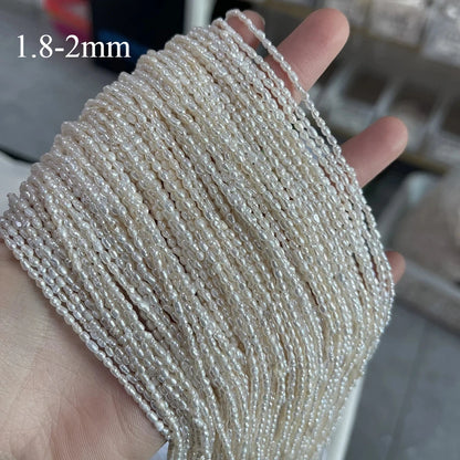 Natürliche Süßwasserperlen, hochwertige Reisform, lose Perlen für die Herstellung von Schmuck, DIY-Armband, Halskette, Zubehör