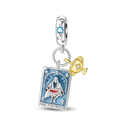 Blaue Serie 925er Sterling Jungfrau Maria Schleife Chamäleon Tanzschuhe Flugzeug Ticket Charm passend für DIY Armband Halskette süße Geschenke