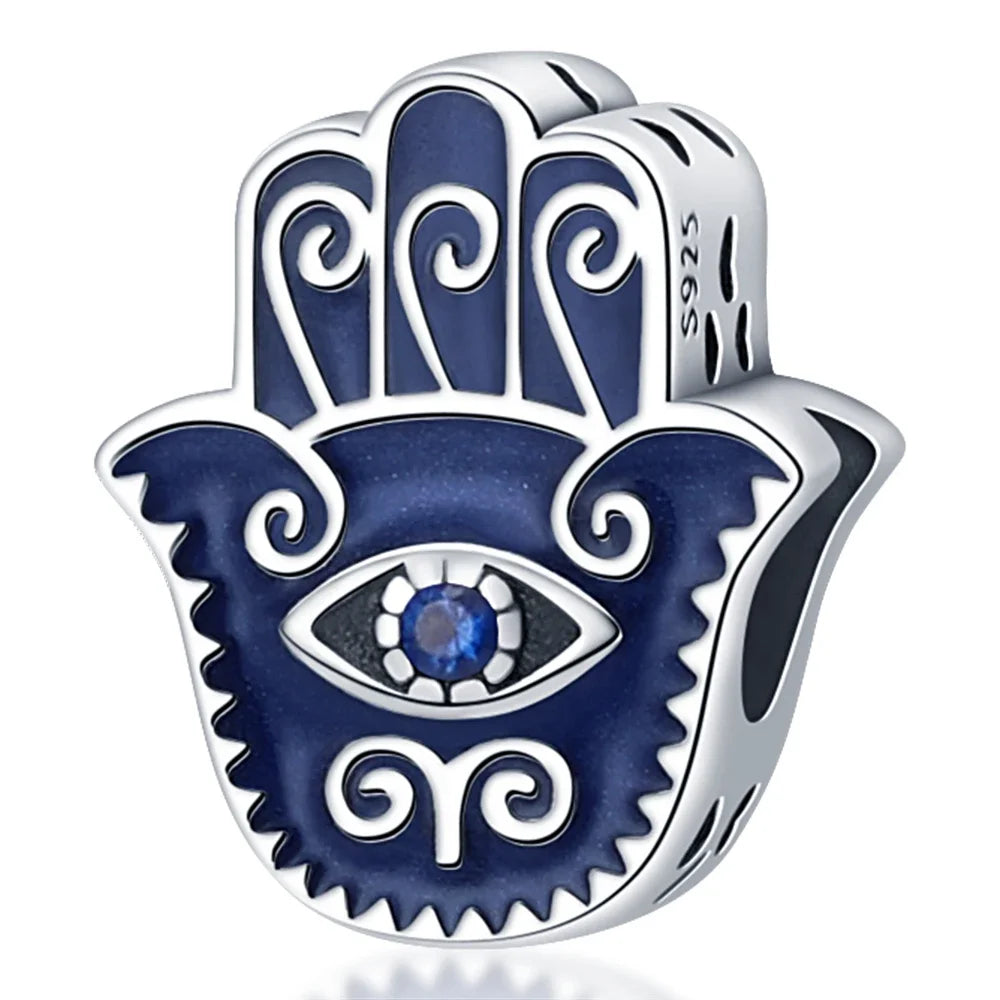 Heißer Verkauf 925 Silber Farbe Evil Eye Charm Dämon Auge Perle Für Original Armband & Armreif DIY Machen Mode Schmuck geschenk