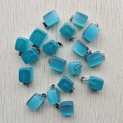 Großhandel 50 teile/los 2025 heißer verkauf trendy Verschiedene Naturstein Gemischt Unregelmäßige form anhänger charms schmuck