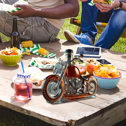 Neuer lustiger Dekanter für Motorrad-Whisky-Glas, einzigartiger, lustiger Vintage-Kreativ-Dekanter für Wein-, Bar- und Esszimmer- und Motorradliebhaber
