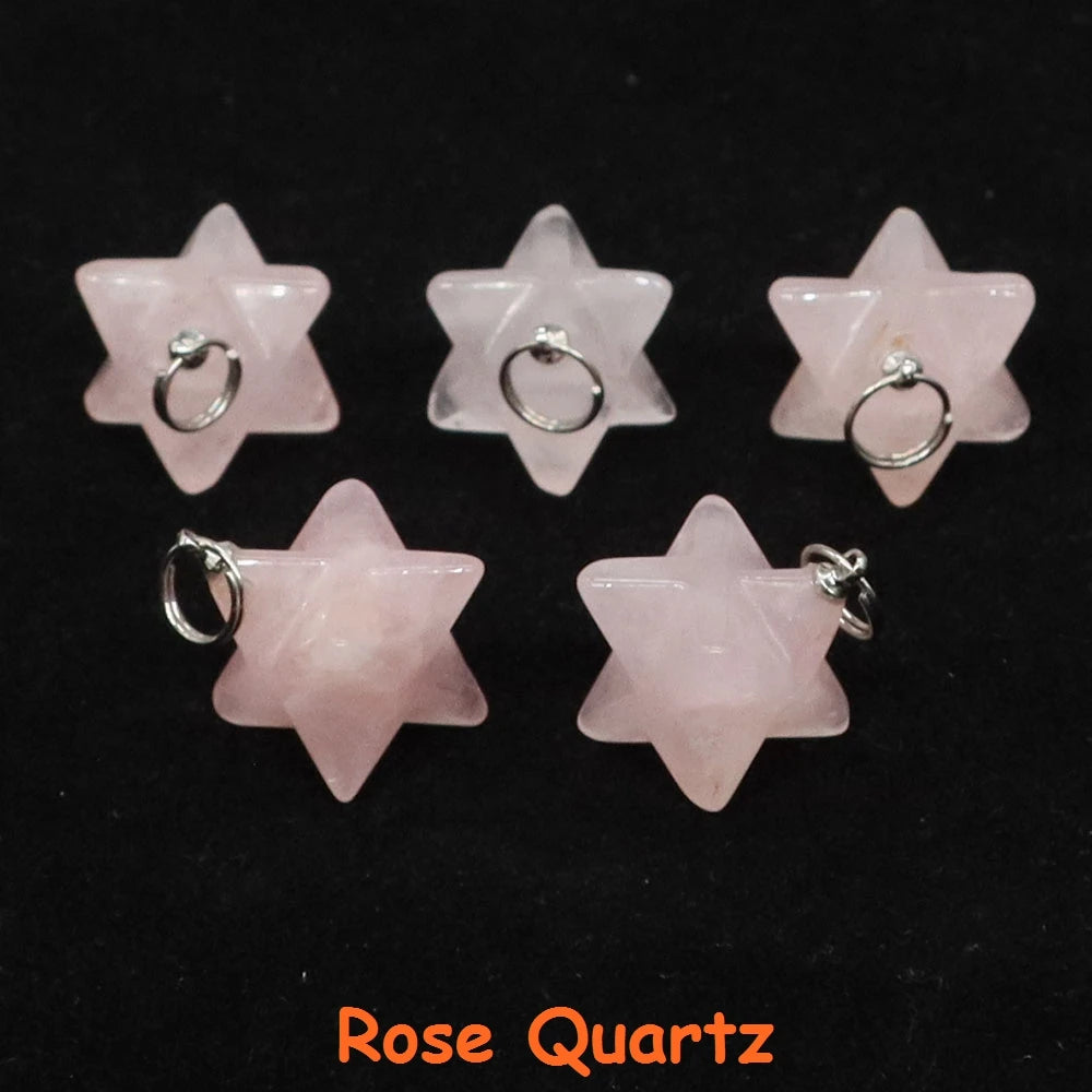 Naturstein Merkaba Stern Reiki Heilkristalle für DIY Energie Edelstein Modeschmuck Zubehör Party Home Dekoration Geschenk