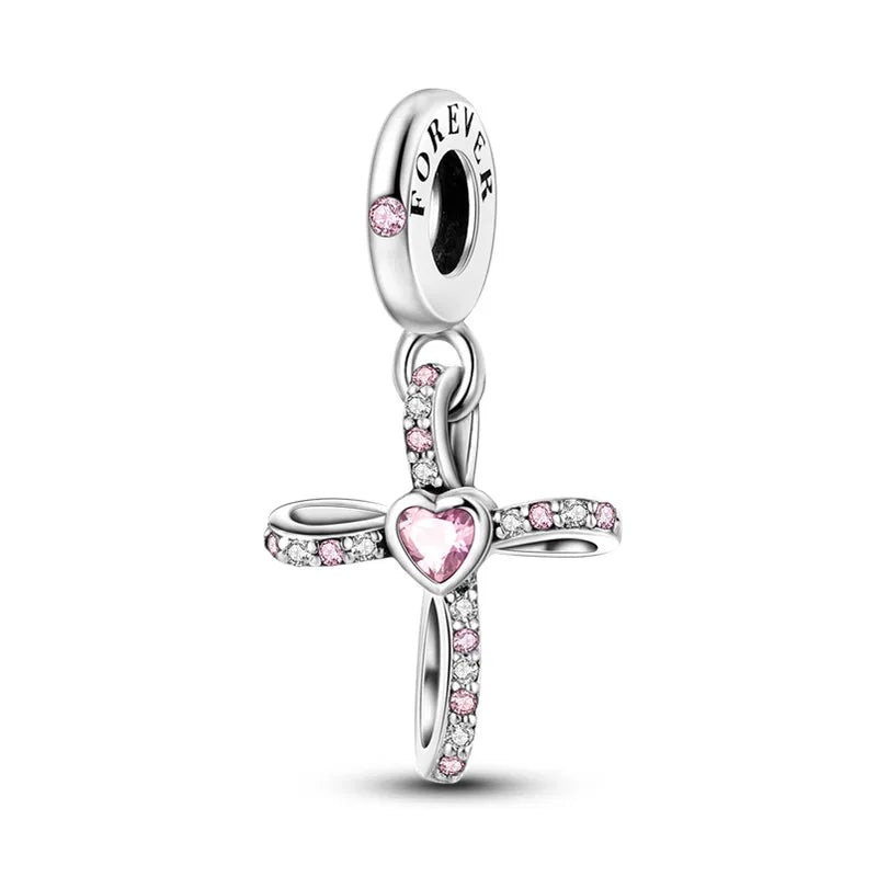 925 Silber Charms Original Design Blaue Augen Zirkon Katze Hund Perle Herz Charme DIY Fit Armband Für Frauen Hochzeit Schmuck Geschenk