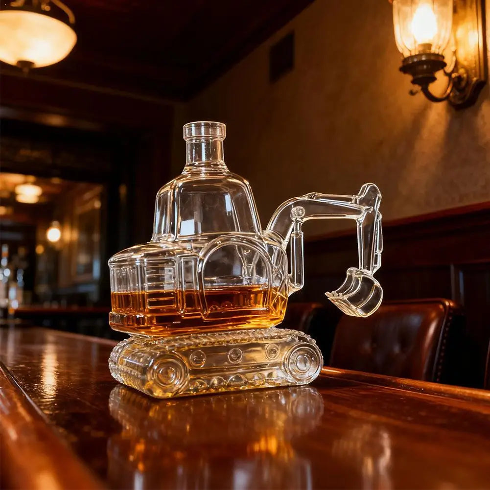 Bagger Whiskyflasche Bagger 3D Bagger Whisky Weinflasche Neuheit handgeschnitzt leere Weinaufbewahrung handgefertigte Dekoration