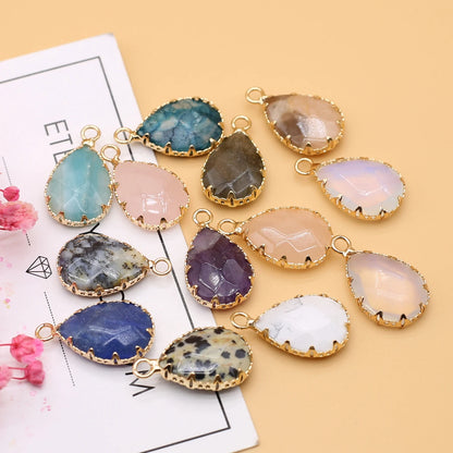 5 teile/los Natürliche Achate Anhänger Abschnitt Mix Bunte Stein Anhänger Charms für Frauen Männer, Die DIY Schmuck Halskette Zubehör