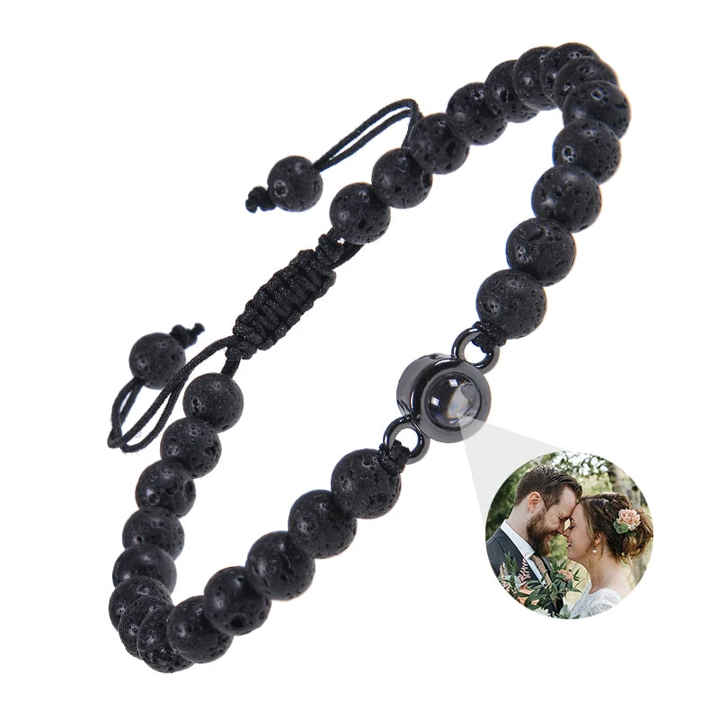 Custom bracelet with picture inside, personalized projection bracelets with photos, picture bracelet, personalized memorial gifts