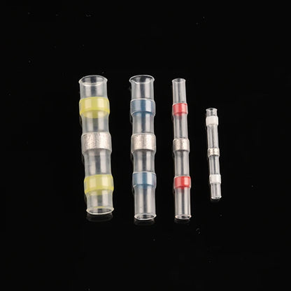 50/100/120/150/250/400 Stück verpackt 26–10 AWG 0,25–6 mm wasserdichte Lötdichtungshülse Spleißklemmen Wärmeschrumpf-Zinn-Stoßverbinder