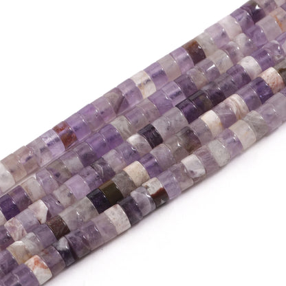 4 x 2 mm flache runde Rondelle-Abstandsperlen, natürlicher Jaspis, rosa Opal, Amethyst, Lapislazuli, Chrysopras-Perlen für die Schmuckherstellung