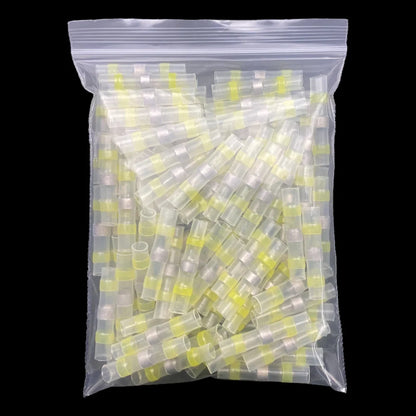 50/100/200PCS Schrumpf Anschlüsse Hülse Rohr Terminals Elektrische Butt Splice Draht Stecker Splice Solder Isolierte kabel