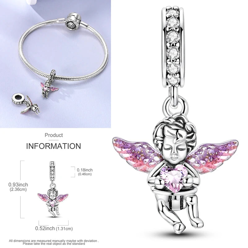 Charms aus 925er-Sterlingsilber, bunt, Sonnenblume, Hund, Jungen, Geschenkartikel, Schmetterling, Flugzeug, Erde, passend für Original-Anhänger, Schmuck, Make-up