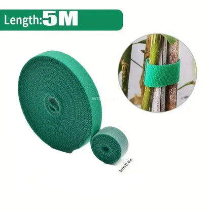 Selbstklebender Nylon-Kabelbinder für Pflanzen, grün, verstellbare Pflanzen, Hakenschlaufenunterstützung, Gartenschnur, Verband, wiederverwendbare Verschluss-Klebebandstreifen